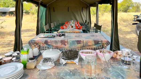 Dining tent, Botswana, by Stu Porter
