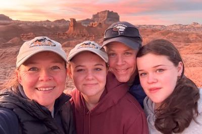 Porter Family: Justyna, Stu, and daughters, founders of WILD4 African Photo Safaris based in Hobart