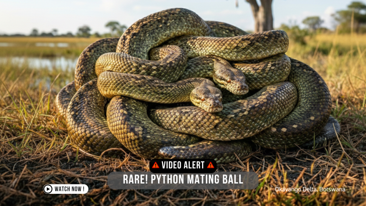 RARE | Python Mating Ball in the Okavango Delta > Video