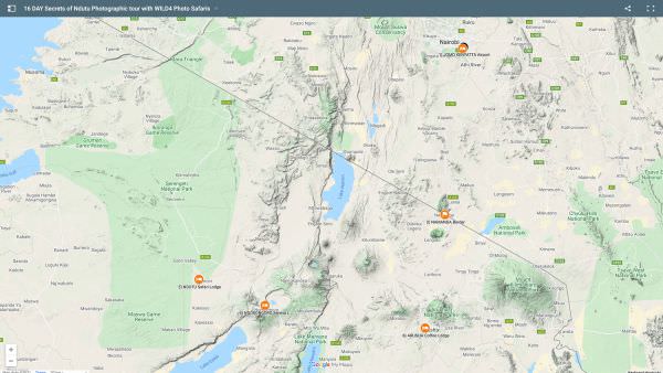 Secrets of Ndutu Photo Safari - June 2024 Map